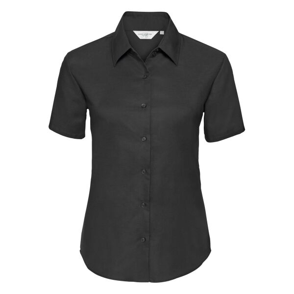 Russell Collection Ladies Short Sleeve Easy Care Oxford Shirt Thumbnail