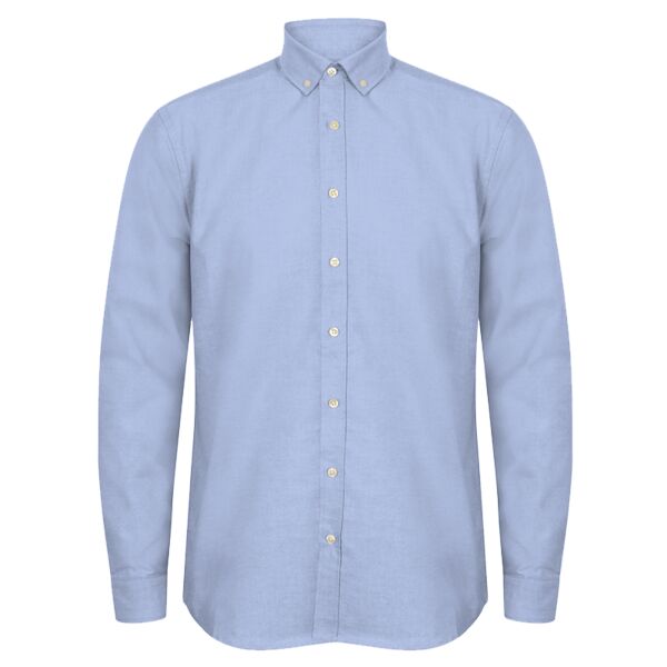 Henbury Modern Long Sleeve Classic Fit Oxford Shirt Thumbnail